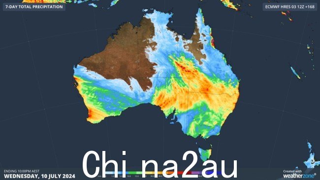 澳大利亚中部地区将在未来几天内进行浇水。图片:WeatherZone
