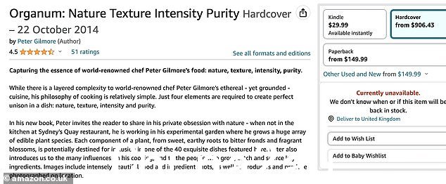 Peter Gilmore 的第二本烹饪书 Organum:自然纹理强度纯度,在第一季和第三季中出现在卡米的公寓中,甚至售价 900 美元Amazon