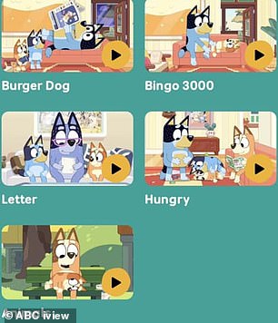 观众最近打开 ABC iView 和 ABC Kids 发现 Burger Dog、Bingo 3000、Letter、Hungry 和 Animals 可以观看,他们欣喜若狂
