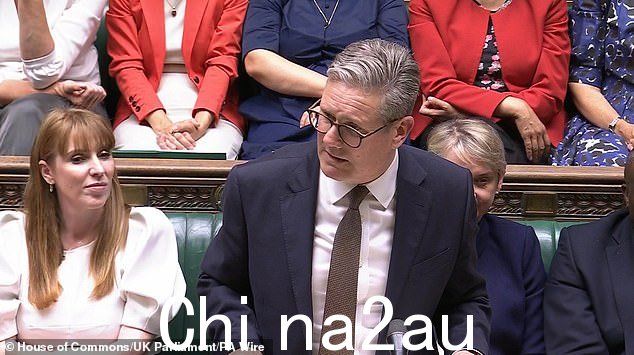 首相凯尔·斯塔默爵士昨天在议会返回时在下议院