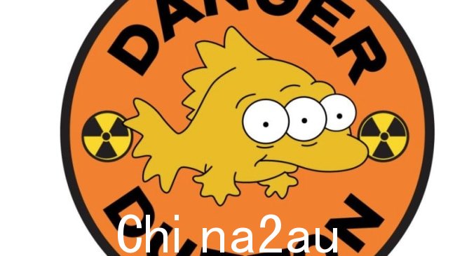 澳大利亚工会创建了一个受辛普森启发的贴纸,作为对联盟核政策的回应。图片:提供。