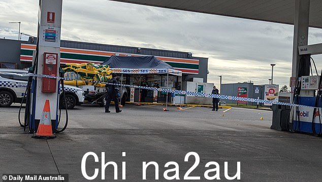 The 7-Eleven remained closed on Monday morning