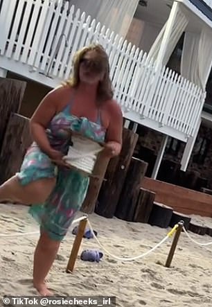 Pictured: 'Karen of the week' at Laguna Beach