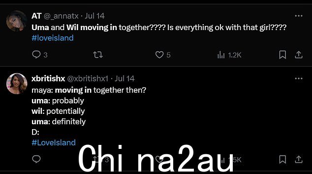 但是粉丝们认为似乎对这对夫妇的消息并不满意,他们在 Twitter 上表达了他们的震惊,并警告 Uma 她正在快速行动