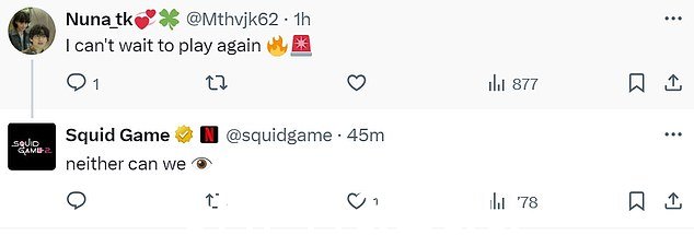 粉丝们对 Squid Game 12 月回归感到高兴