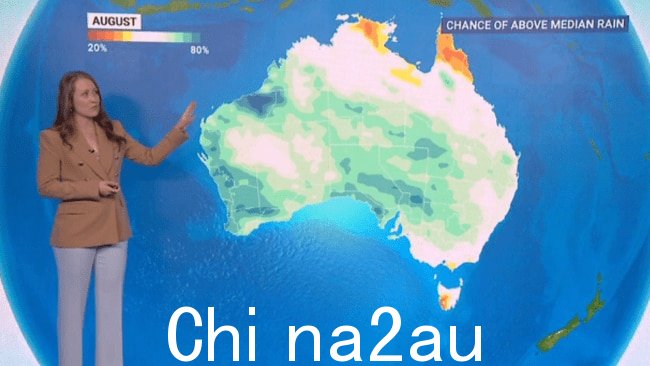 虽然澳大利亚中部的沙漠地区在上个月经历了“相当大的浸泡”,但这并不会像“八月降雨量高于平均水平的可能性更大。图片:澳大利亚天空新闻
