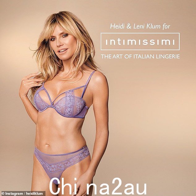 Klum 仍然一直在工作;在意大利内衣品牌 Intimissimi 的广告中可以看到