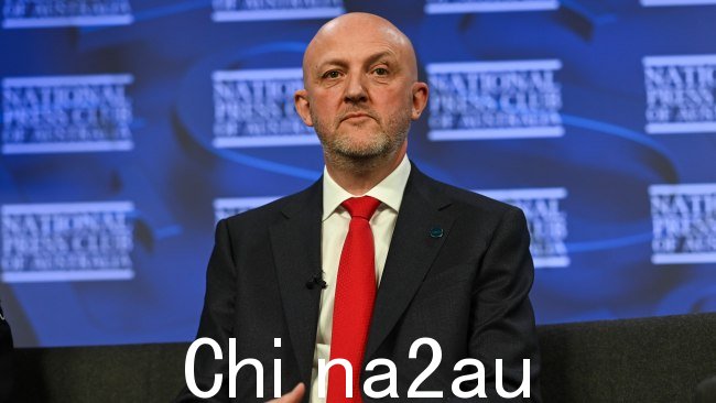 ASIO 总干事 Mike伯吉斯还在周一向媒体发表了讲话。图片:NCA NewsWire/Martin Ollman