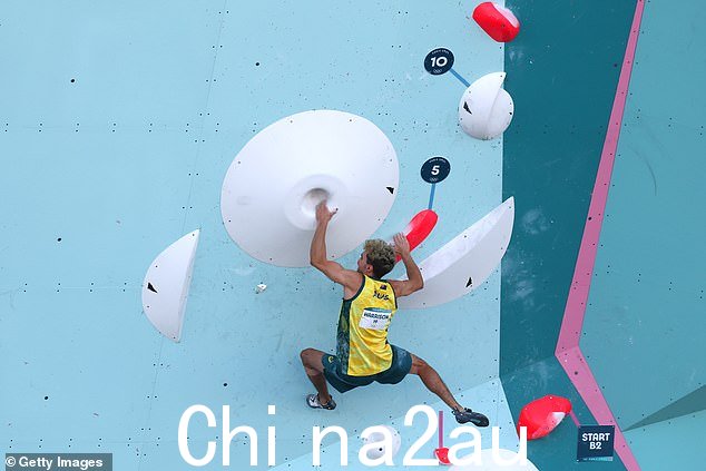 哈里森获得第 19 名,只有前八名登山者有资格进入决赛