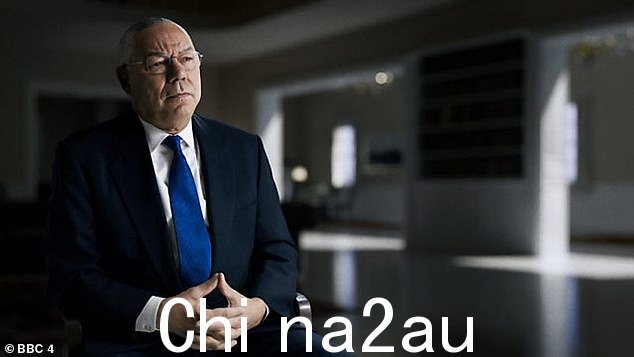 美国前国务卿科林·鲍威尔在节目中讲话