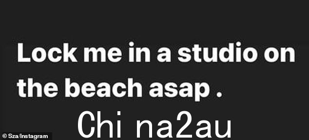 这位四届格莱美奖得主周二在 Instastory 上向粉丝们暗示她即将到来的计划:‘尽快把我锁在海滩上的工作室里’