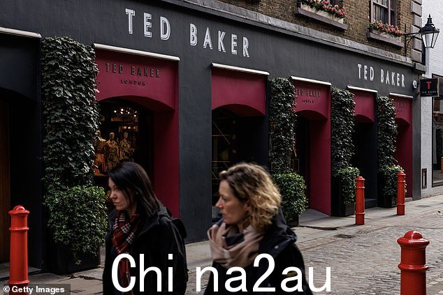 考文特花园的一家 Ted Baker 商店。该品牌被 Juicy Couture 和 Reebok 母公司 Authentic Brands 收购