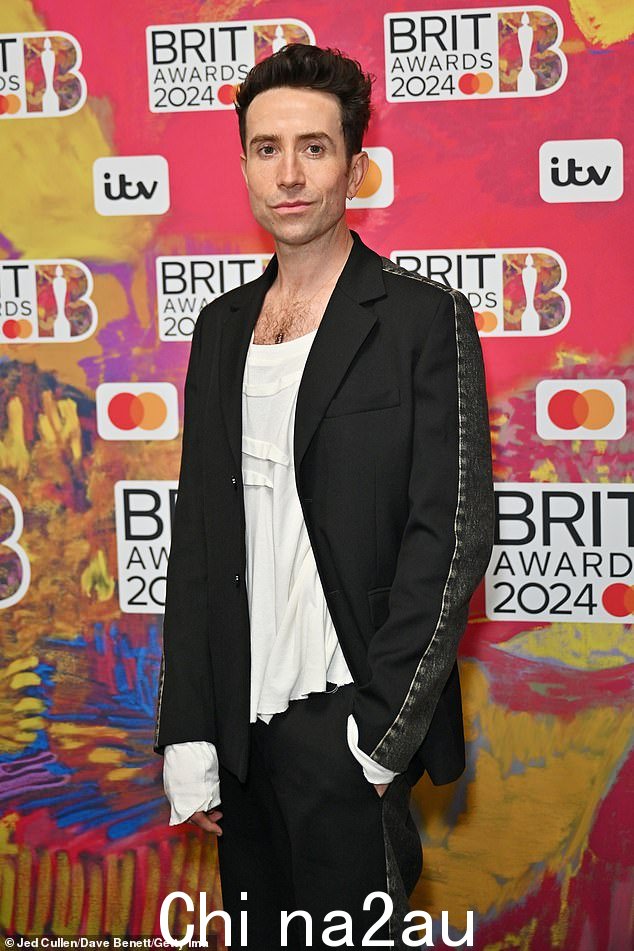 Nick Grimshaw 出席 3 月 2 日在伦敦 O2 体育馆举行的 2024 年全英音乐奖
