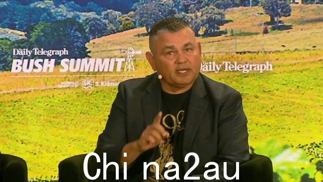 前原住民土地委员会主席 Roy Ah-See 在环境部长 Tanya Plibersek 决定“反击”后在 2024 年奥兰治布什峰会上爆发一座价值 10 亿美元的金矿,本可以“为我的人民创造经济赋权”。图片:2024年布什峰会/《每日电讯报》size=