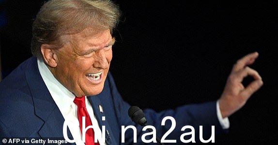 美国前总统、共和党总统候选人唐纳德2024 年 9 月 10 日,特朗普在宾夕法尼亚州费城国家宪法中心与美国副总统兼民主党总统候选人卡马拉·哈里斯举行总统辩论时发表讲话。(摄影:SAUL LOEB/法新社)(摄影:SAUL LOEB/法新社,盖蒂图片社)