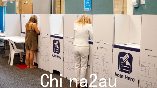 全州居民在数百张中投了票周六的选举,尽管许多人选择不支持任何类型的候选人,一些地方政府地区的非正式投票率高达 25%。图片:蒂姆·亨特。