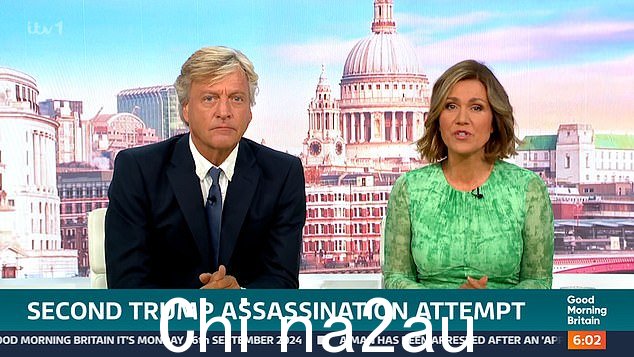 离开演出两周多后,68 岁的理查德·马德利 (Richard Madeley) 回到了 ITV 新闻台后面他惯用的座位上,与苏珊娜·里德 (Susanna Reid) 一起观看周一的节目