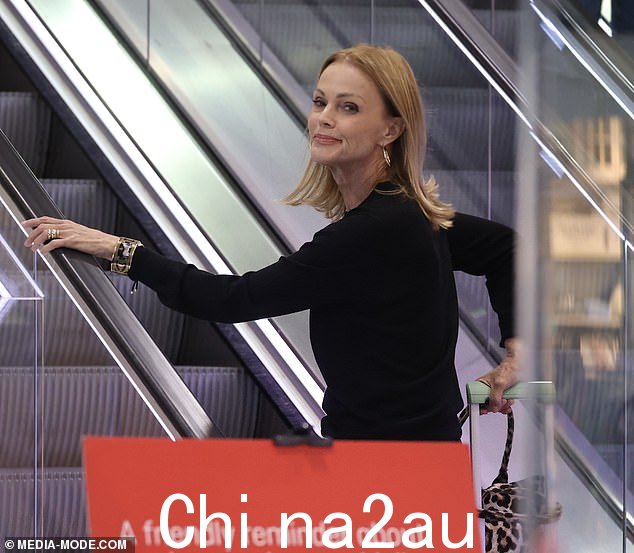 周六,贝琳达·卡莱尔(如图)从头到脚穿着黑色,大步穿过悉尼机场到达航站楼,成为人间天堂中的一处地方