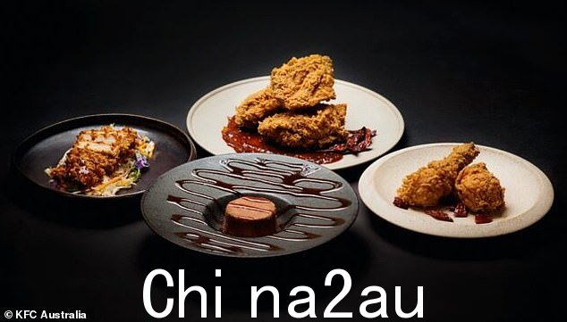 菜单包括一系列辣味鸡腿、鸡翅,甚至还有巧克力鼠标搭配辛辣甜甜的 Zinger 圣代酱(如图)