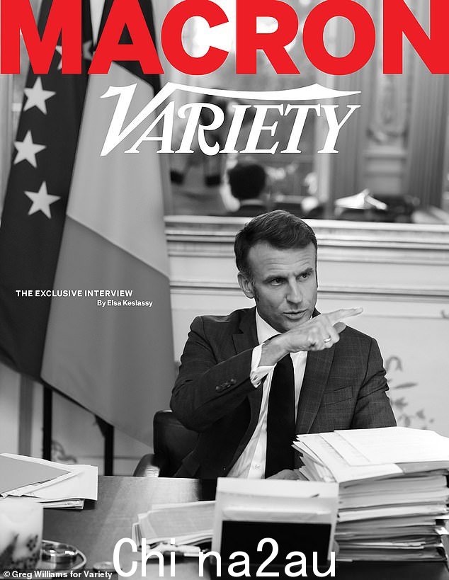 埃马纽埃尔·马克龙 (Emmanuel Macron) 冒充最新一期《综艺》杂志的封面明星,谈论了所有关于女性的事情