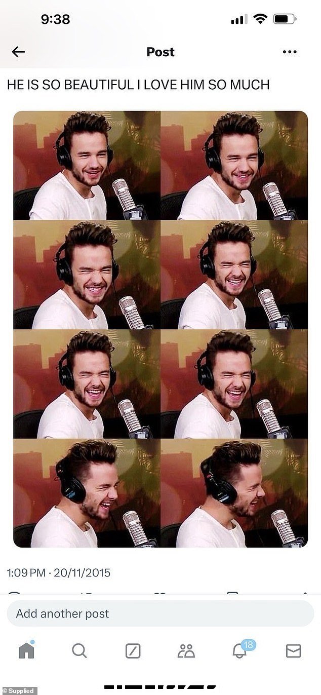 我有一个专门针对 Liam Payne 的 Twitter 帐户,我花了几个小时重新发布照片