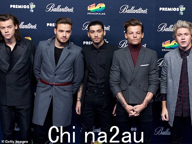 他与前乐队成员 Harry Styles、Niall Horan、Zayn Malik 和 Louis Tomlinson 一起成名; (从左到右)2013 年拍摄的 Harry、Liam、Zayn、Louis 和 Niall