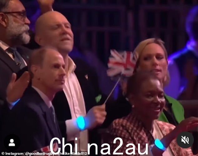 图:去年迈克·廷德尔 (Mike Tindall) 与妻子扎拉 (Zara) 在伦敦加冕音乐会上彻夜跳舞