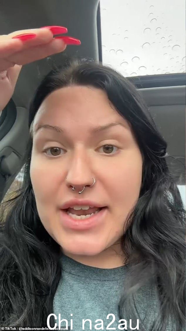 '我现在有很多想法,但我现在要说的是女人你需要停止为男人出轨, ' 在 TikTok 上写道 addisonraedefenseaccount。