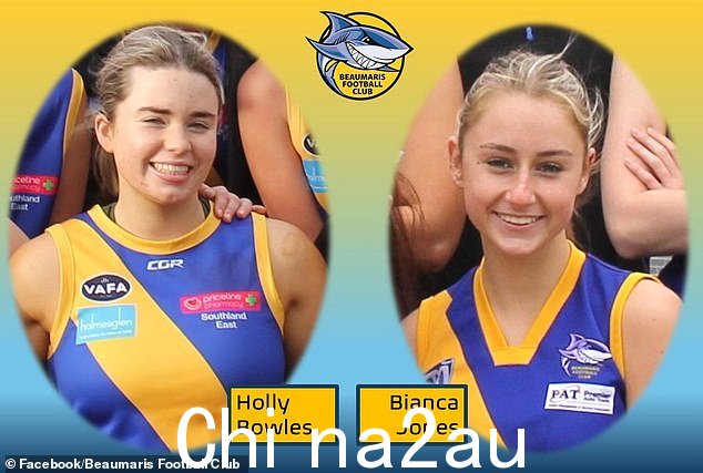 Holly Bowles(左)和 Bianca Jones(右)都效力于 Beaumaris 足球俱乐部