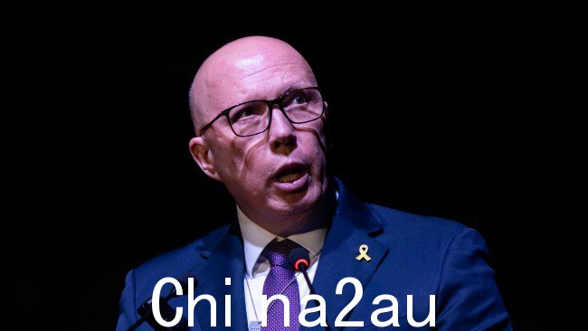 反对党领袖 Peter Dutton 宣布他的政府将成立一个由澳大利亚联邦委员会领导的反犹太主义工作组警察、ASIO 和其他执法和情报机构。图片:NewsWire / Monique Harmer