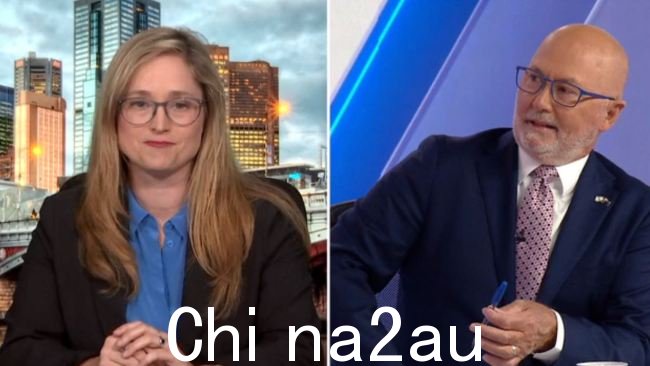 澳大利亚气候委员会主席未能说出某个国家的名字尽管被反复要求，但仍追求仅使用可再生能源的能源转型方法。图片：澳大利亚天空新闻。