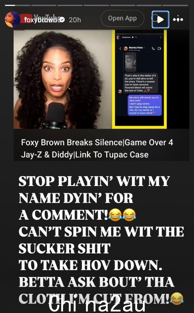 同时,Foxy 回应了有关 Jay-Z 强迫她在 10 月份签署一份关于她与这位明星的所谓关系的保密协议的谣言