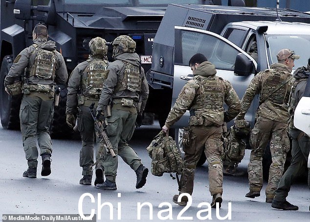 Tactical police officers have been a fixture in the high country after the shooting rampage