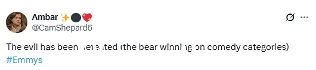 And it seems that its ill-fitted comedy categorisation has finally come back to bite The Bear, with many viewers celebrating the show being knocked off its Emmys throne, while declaring that it was a sign that it should be competing in the Drama category instead