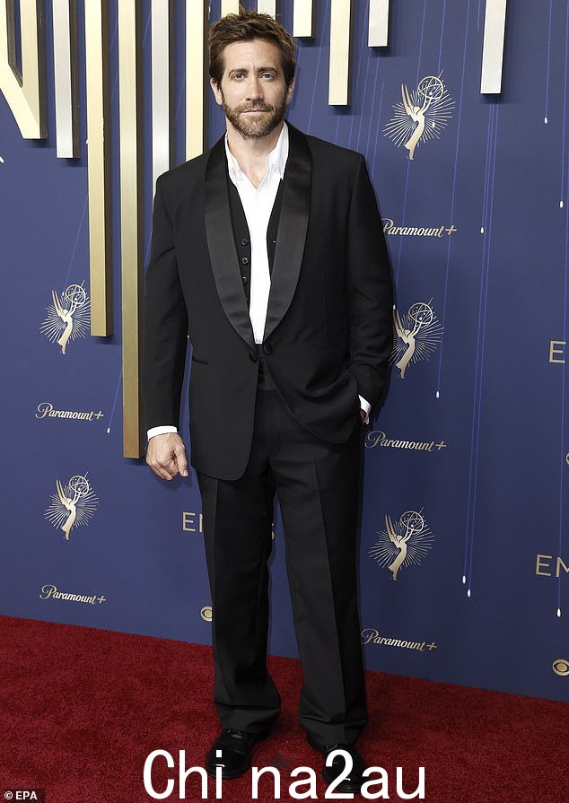 Jake was in contention for best lead actor in a limited series or movie for Presumed Innocent, in which he plays a man whose workplace lover is murdered leading him to become a suspect