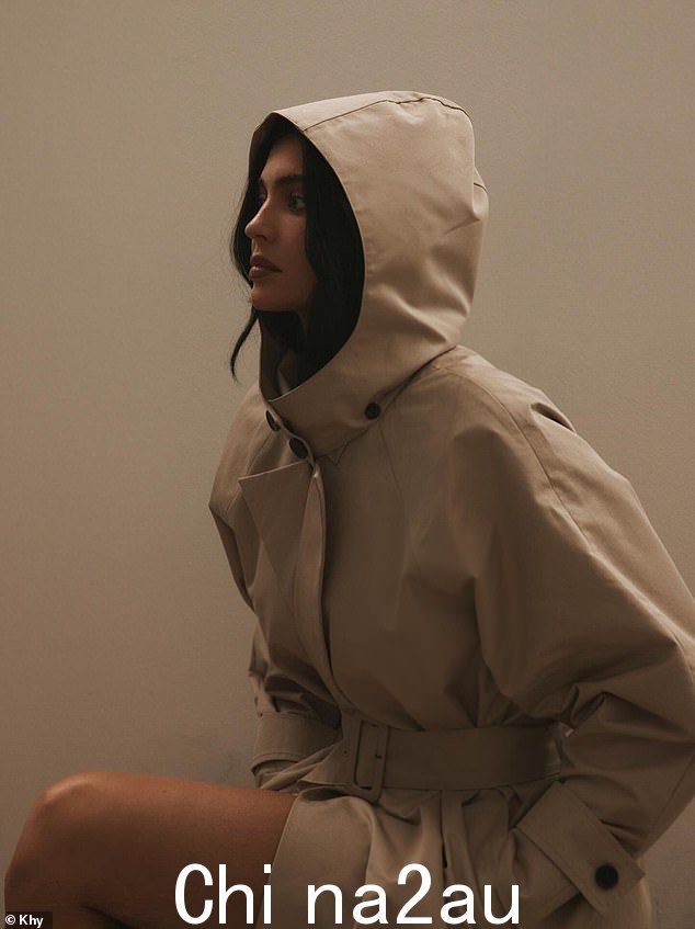 'It was incredible to work with an artist like Anna from HYDRA, who is an expert in experimental design and structure,' said Jenner, Founder and Creative Director of Khy. 'We took inspiration from the classic trench to create true foundational staples'